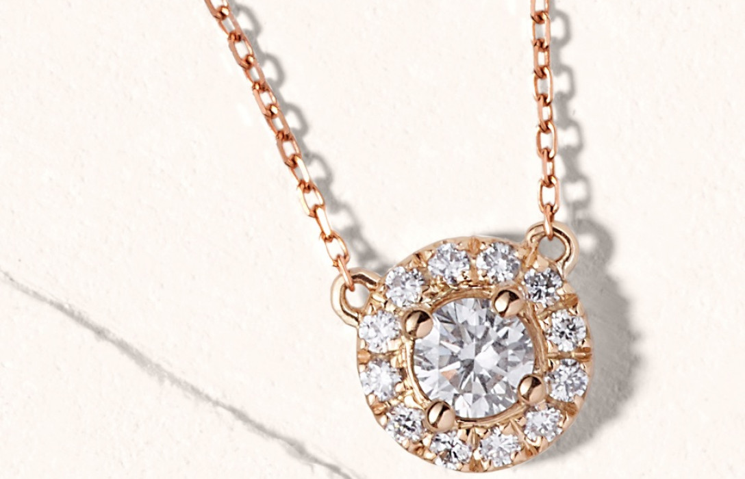 Necklace gold rose on sale